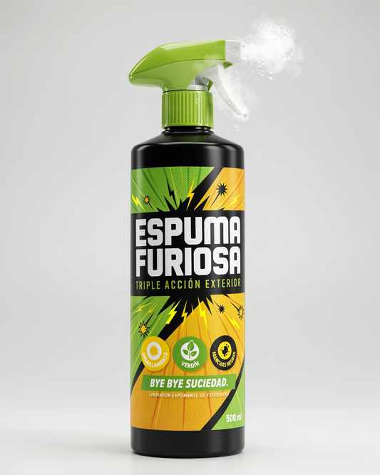 Espuma Furiosa Exterior - Limpiador para patios, veredas y fachadas